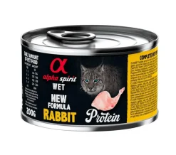 Alpha Spirit Gato Húmedo Conejo Lata 6x200g