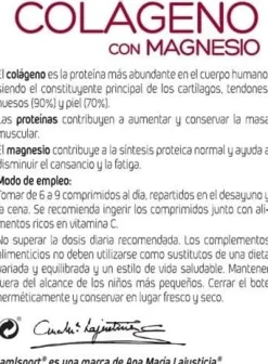 Amlsport Colágeno Con Magnesio 270 Comprimidos