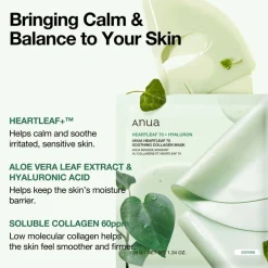 Anua Mascarilla Heartleaf 70 + Hyaluron 1 unidad