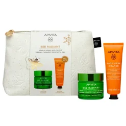 Apivita Bee Radiant Gel Crema Signos De La Edad & Antifatiga Ligera 50ml + Mascarilla Naranja 50ml