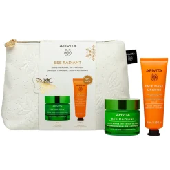 Apivita Bee Radiant Gel Crema Signos De La Edad & Antifatiga Rica 50ml + Mascarilla Naranja 50ml