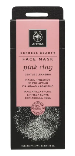Apivita Mascarilla Facial Limpieza Suave Pink Clay 2x8ML