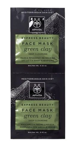 Apivita Mascarilla Facial Limpieza Profunda Green Clay 2x8ML