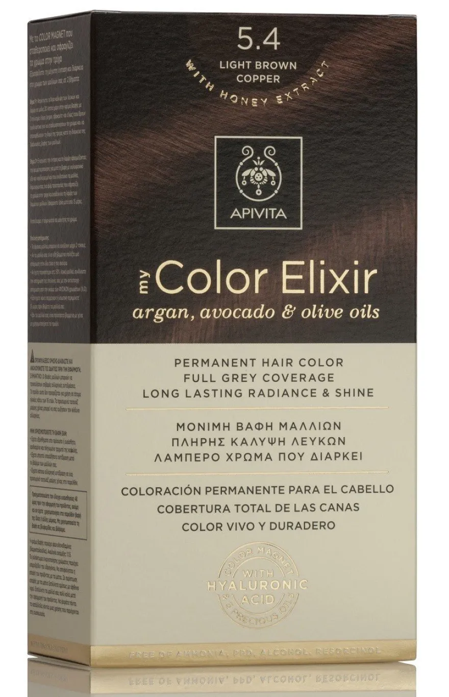 APIVITA Tinte 5.4 Castaño Claro Cobrizo My Color Elixir