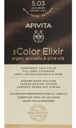 APIVITA Tinte 5.03 Castaño Claro Natural Dorado My Color Elixir
