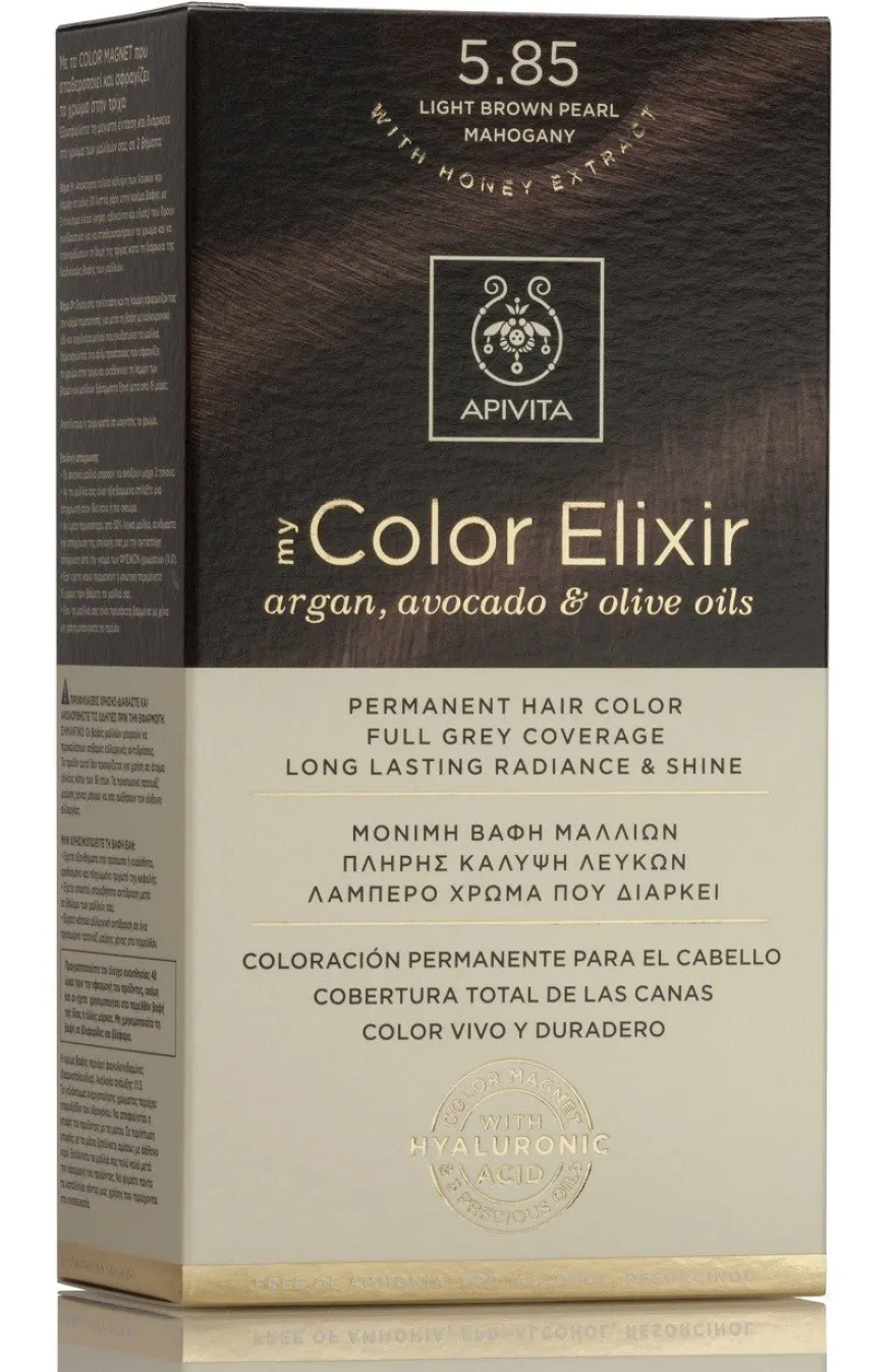 APIVITA Tinte 5.85 Castaño Claro Perlado Caoba My Color Elixir