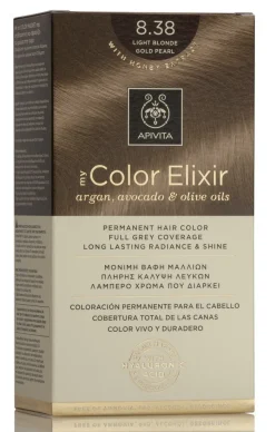 APIVITA Tinte 8.38 Rubio Claro Dorado Perlado My Color Elixir