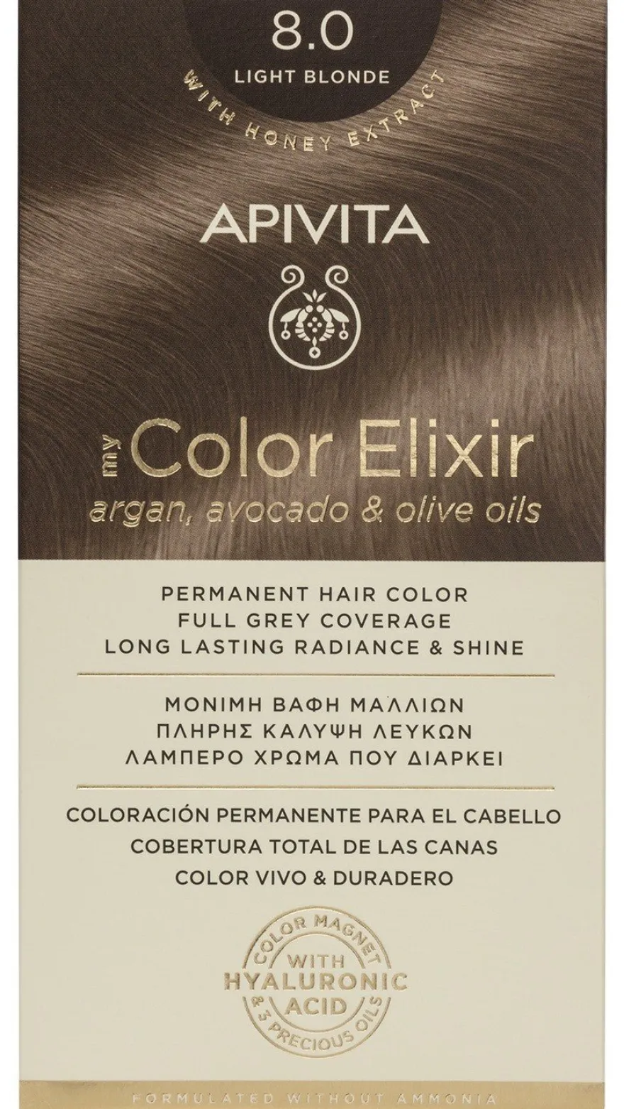 APIVITA Tinte 8.0 Rubio Claro My Color Elixir