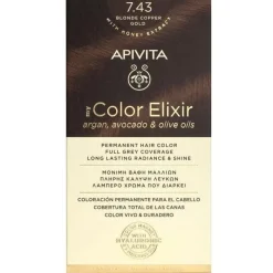 APIVITA Tinte 7.43 Rubio Cobrizo Dorado My Color Elixir