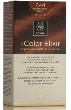 APIVITA Tinte 7.44 Rubio Cobrizo Intenso My Color Elixir