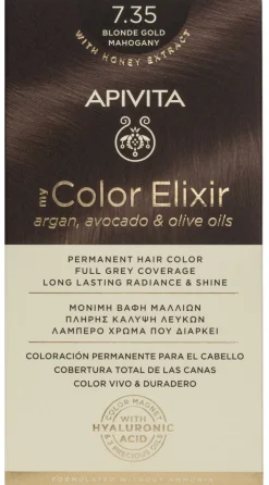APIVITA Tinte 7.35 Rubio Dorado Caoba My Color Elixir