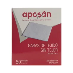 APOSAN Gasa Estéril Tejido Sin Tejer 10cm x 10cm (50 gasas)