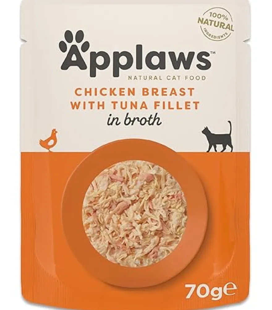 Applaws Cat Pechuga de Pollo y Filete de Atún Complemento 70gx12un