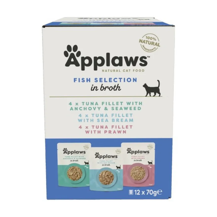Applaws Cat Sobre Caldo Pescado Multipack 70gx12un