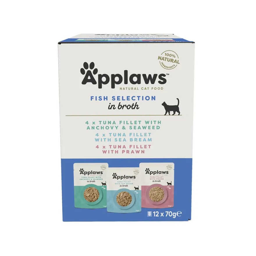 Applaws Cat Sobre Caldo Pescado Multipack 70gx12un