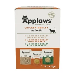 Applaws Cat Sobre Caldo Pollo Multipack 70gx12un