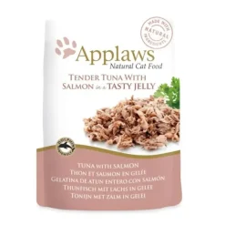 Applaws Filete de Atún y Salmón en Gelatina Alimento Húmedo 16x70g