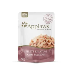 Applaws Filete de Atún y Salmón en Gelatina Alimento Húmedo 16x70g