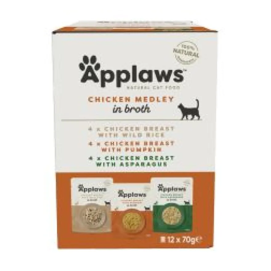 Applaws Kat Sobre Pollo con Espárragos Comida Húmeda 70g