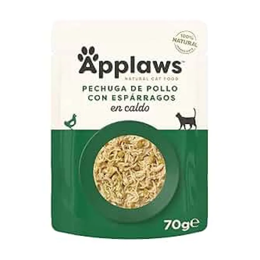 Applaws Kat Sobre Pollo con Espárragos Comida Húmeda 70g