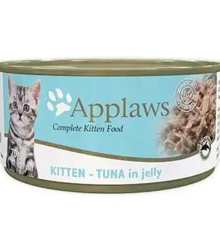 Applaws Lata Kitten Atún Comida húmeda 70g, 24 ud