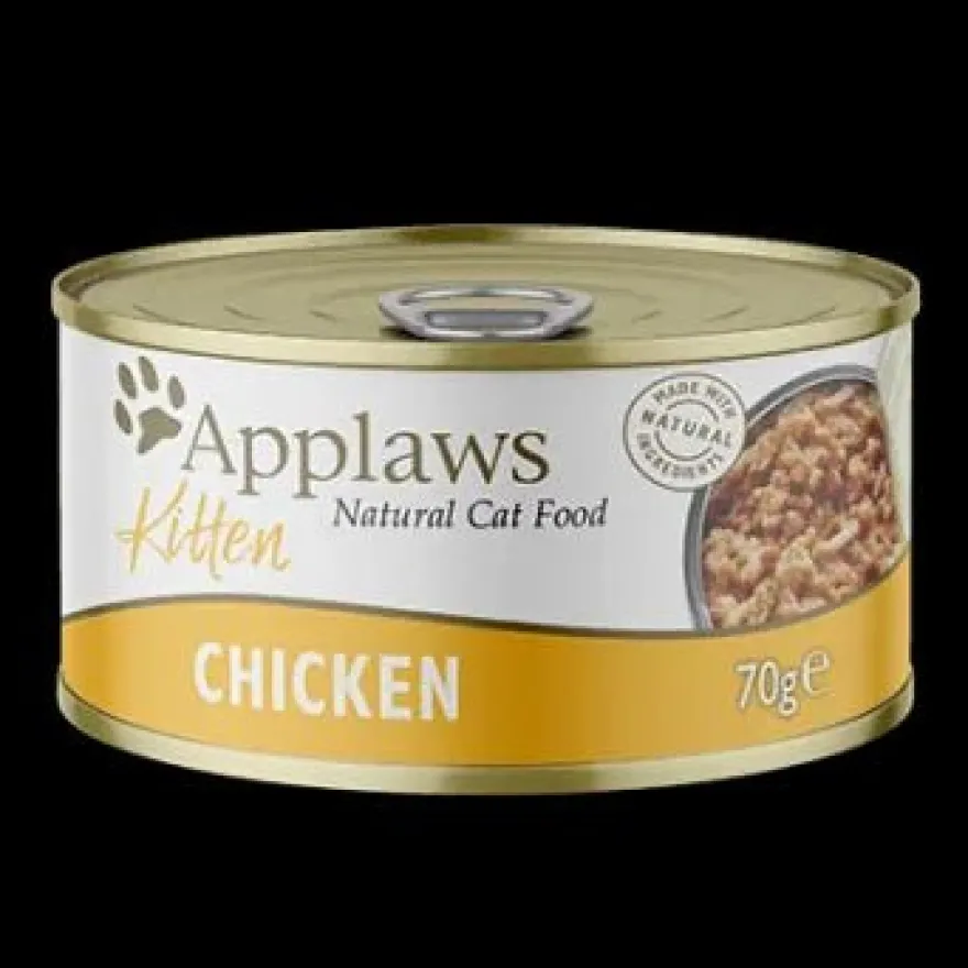 Applaws Lata Kitten Pechuga de Pollo Comida Húmeda 70g