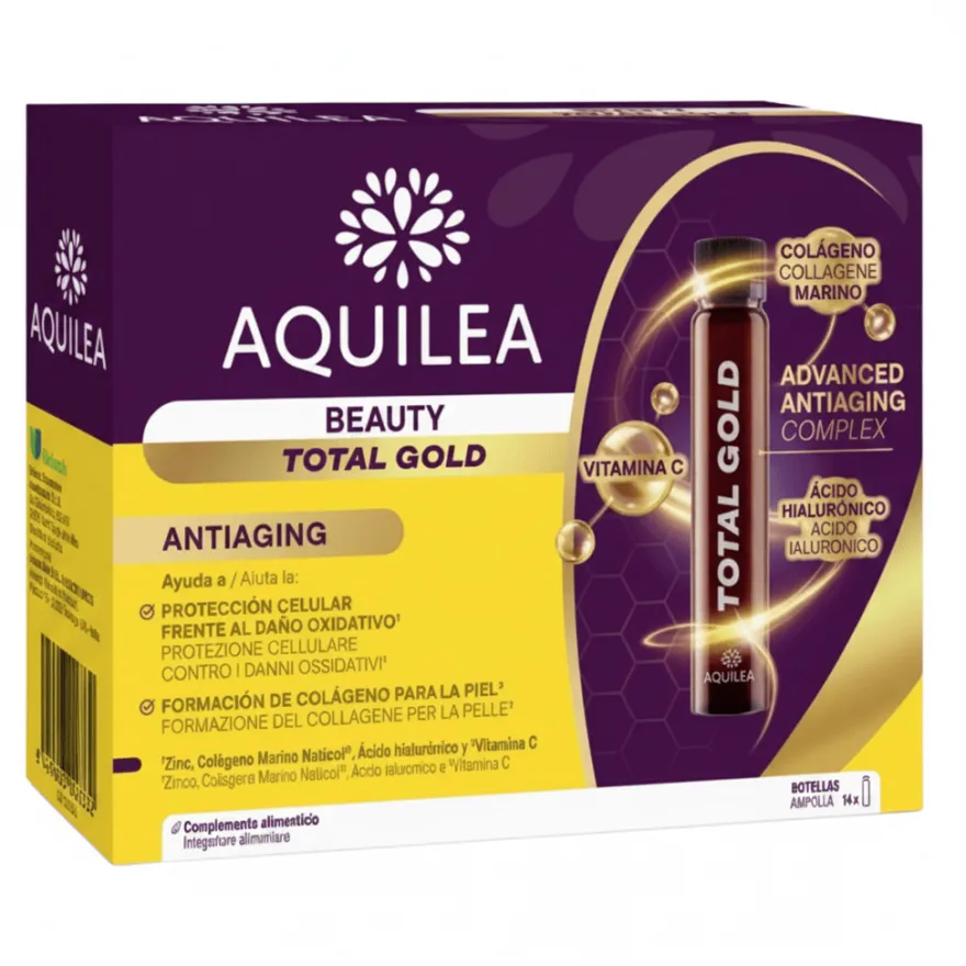 Aquilea Beauty Total Gold Collagen 14 Ampollas