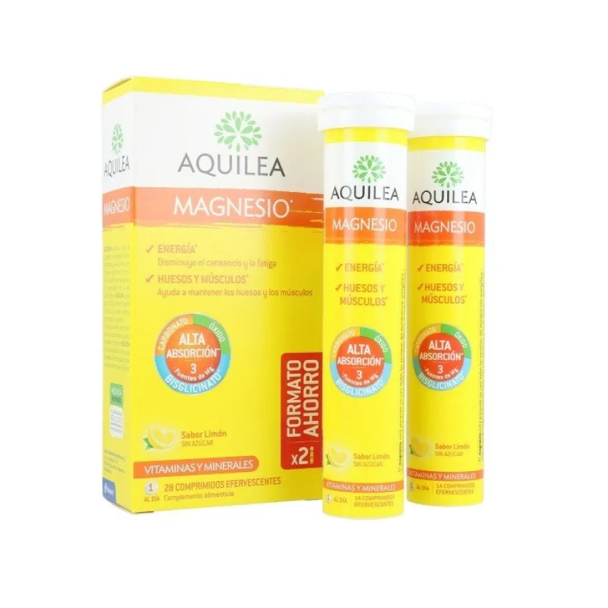AQUILEA Magnesio Sabor Limón 28 Comprimidos Efervescentes