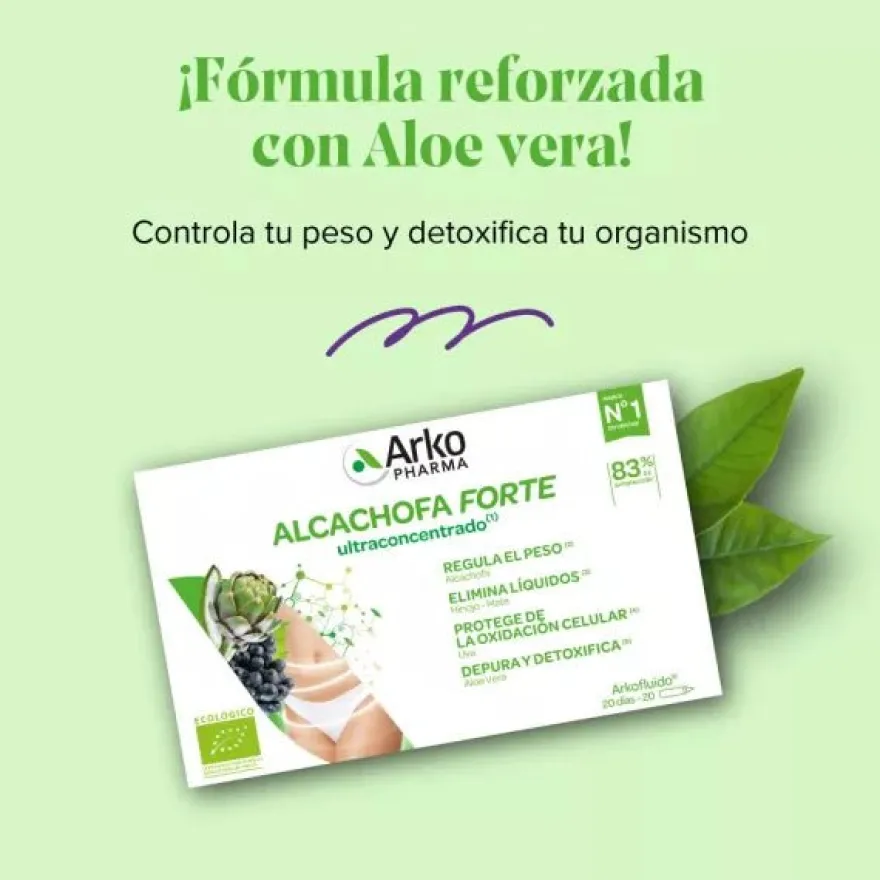 Arkopharma Arkofluido Alcachofa Forte 20 Ampollas + Botella Recargable
