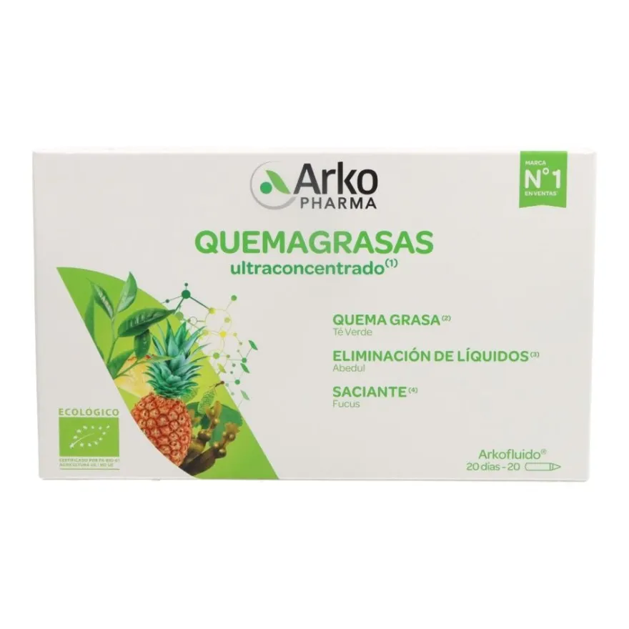 ARKOPHARMA Arkofluido Quemagrasas BIO 20 ampollas bebibles