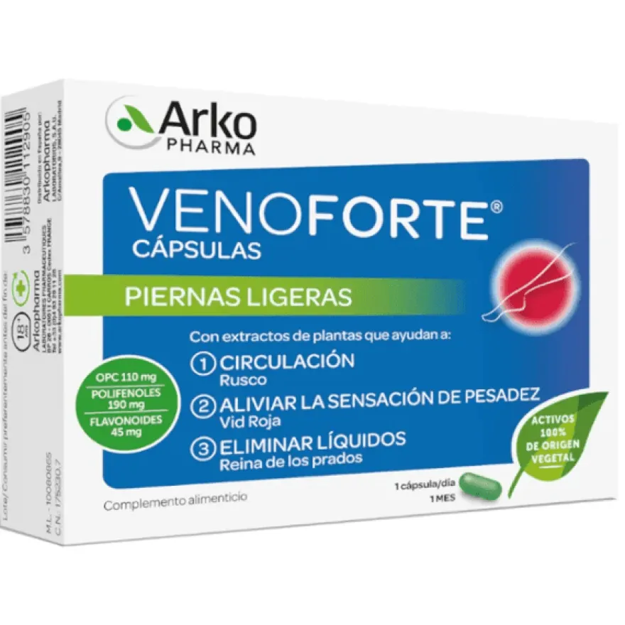 ARKOPHARMA Venoforte Piernas Ligeras 30 cápsulas