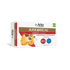 ARKOREAL Jalea Real Energía con Ginseng Sin Azúcar 500mg 20 ampollas