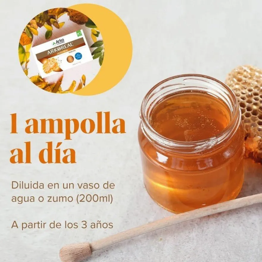 ARKOREAL Jalea Real 1500mg Sin Azúcar 20 ampollas