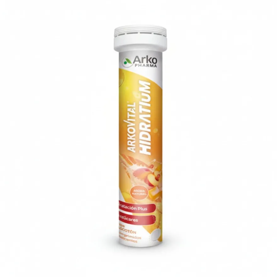 Arkovital Hidratium Hidratación Sabor Melocotón 24 Comprimidos Efervescentes