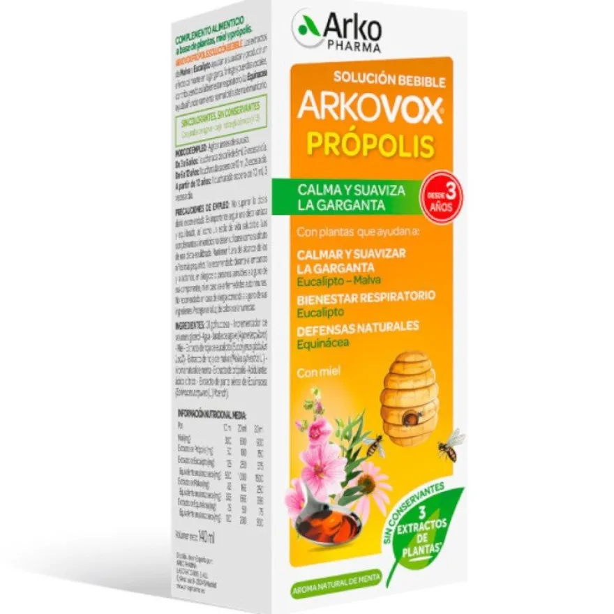 ARKOVOX Própolis Menta Solución Bebible 140 ml