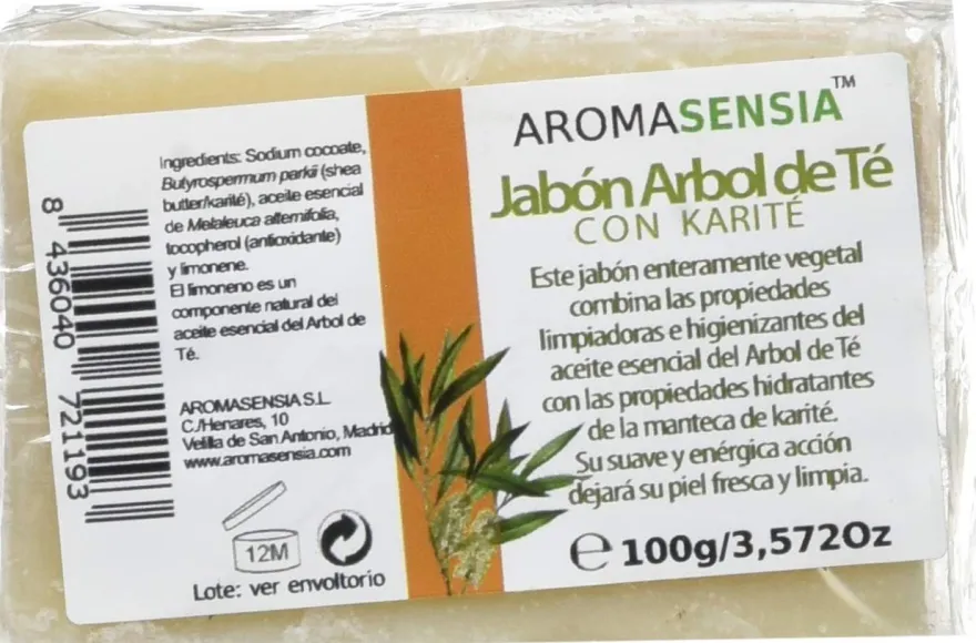 Aromasensia Jabon Árbol de Té Con Manteca de Karite 100 g