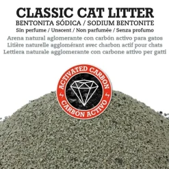 Arquivet Classic Cat Litter Arena Bentonita con Carbón Activo 10 kg
