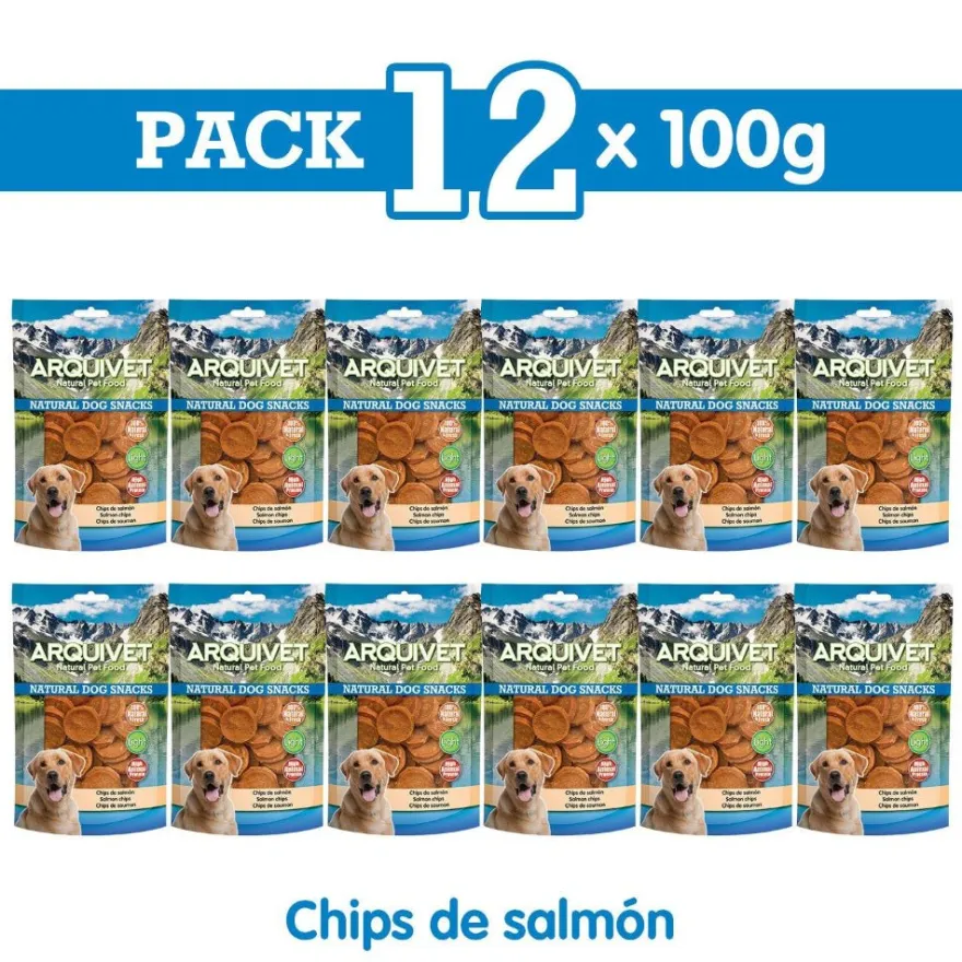 Arquivet Snack para Perros Chips de Salmón 100 g