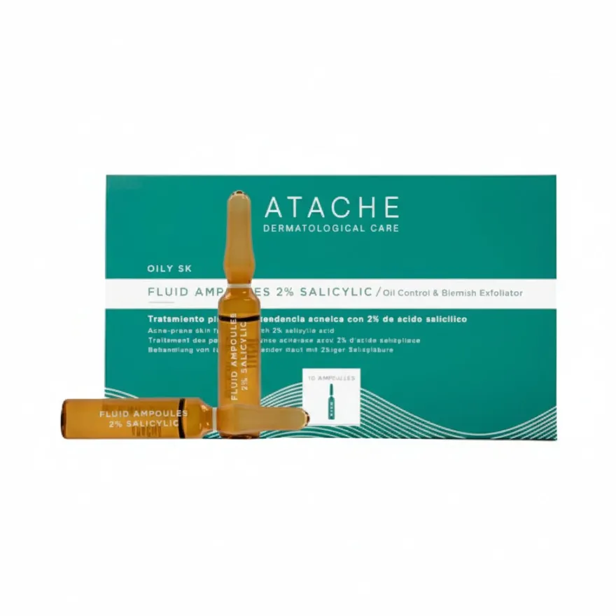 Atache Oily Sk Fluid 2% Salicylic 2mlx10 Ampollas