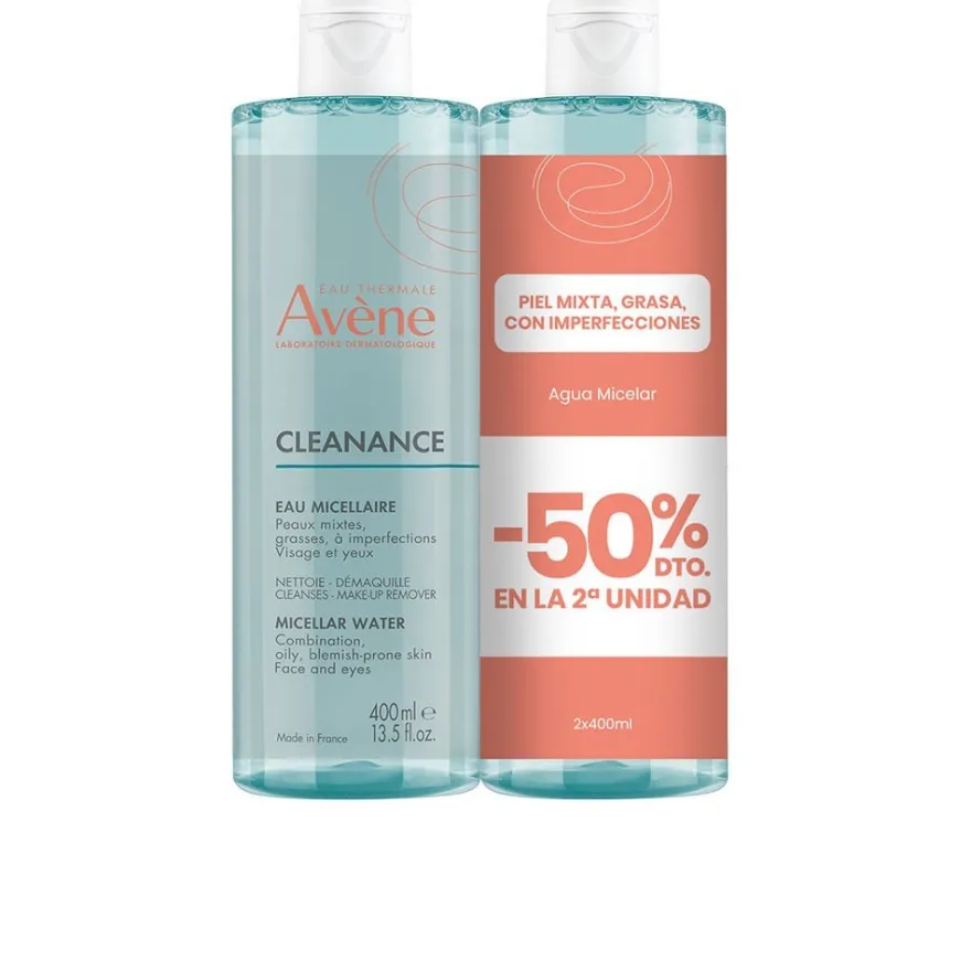 Avène Cleanance Agua Micelar Piel Grasa Duplo 2 x 400 ml