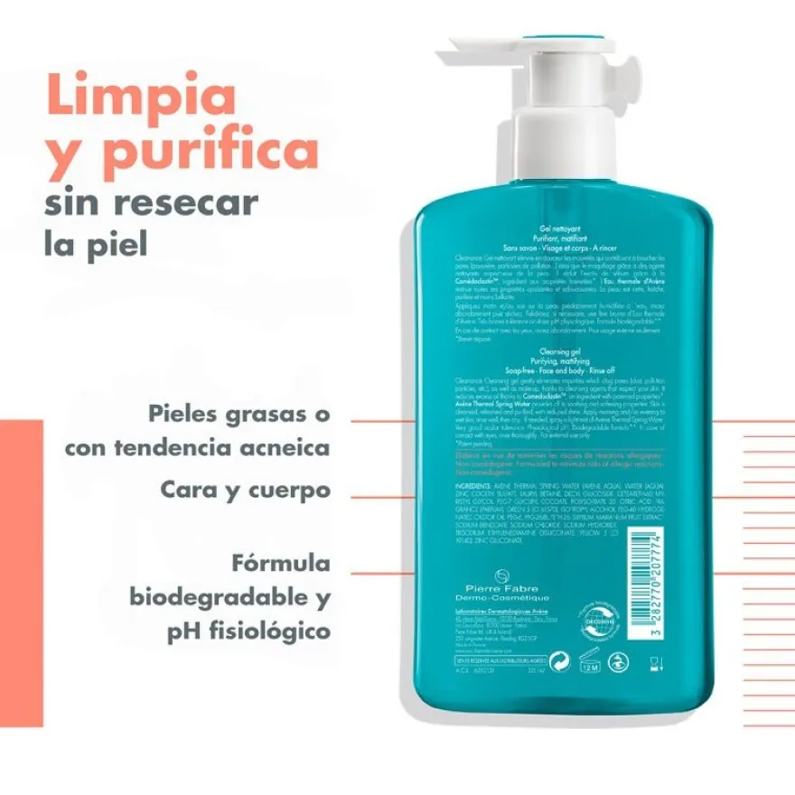 Avène Cleanance Gel Limpiador Sin Jabón 400ml