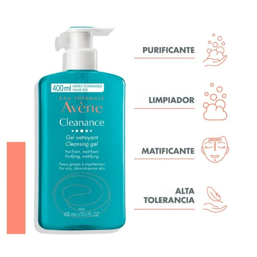 Avène Cleanance Gel Limpiador Sin Jabón 400ml