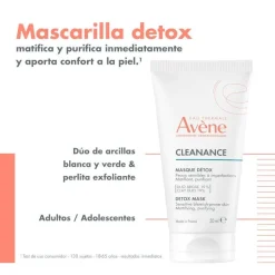 Avène Cleanance Mascarilla Detox 3 en 1 50ml