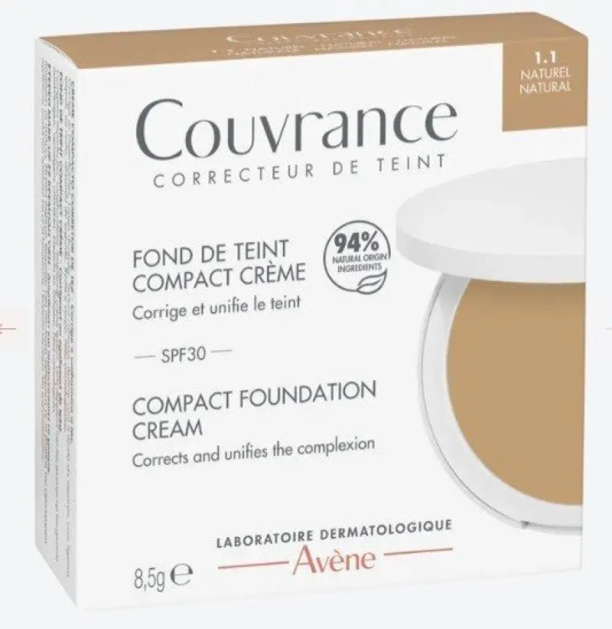 Avène Couvrance Base de Maquillaje Compacta 1.1 Natural SPF 30