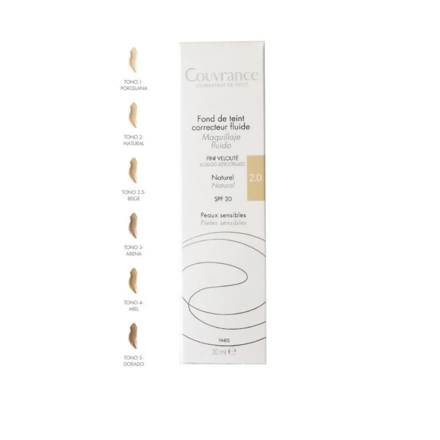 Avène Couvrance Maquillaje Fluido Natural Nº2 SPF20 (30ml)