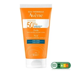 AVÈNE Solar Fluido Facial Piel Sensible Normal a Mixta SPF50+ (50ml)