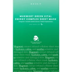Axis-Y 61% Mugwort Green Vital Energy Complex Sheet Mask 1 unidad