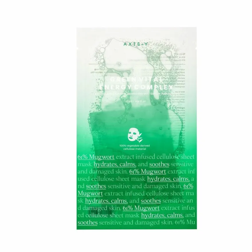 Axis-Y 61% Mugwort Green Vital Energy Complex Sheet Mask 1 unidad