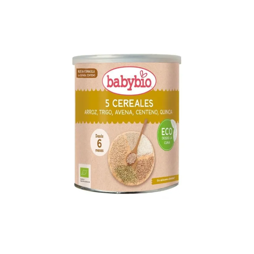 BABYBIO 5 Cereales BIO +6m 220g