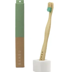 BANBU Cepillo de Dientes de Bambú Medio color Verde